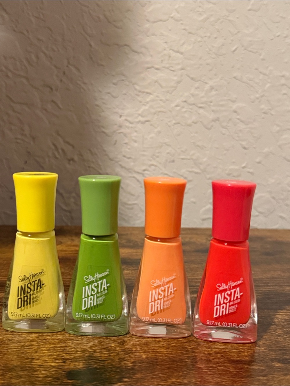 Sally Hansen Insta-Dri Nail Polish Set - Yellow, Green, Orange, Red